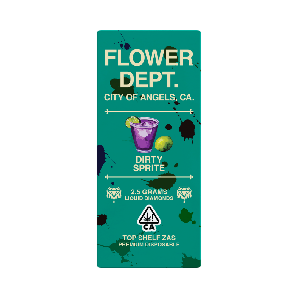 FLOWER DEPT LIQUID DIAMOND – DISPOSABLE 2.5G – DIRTY SPRITE
