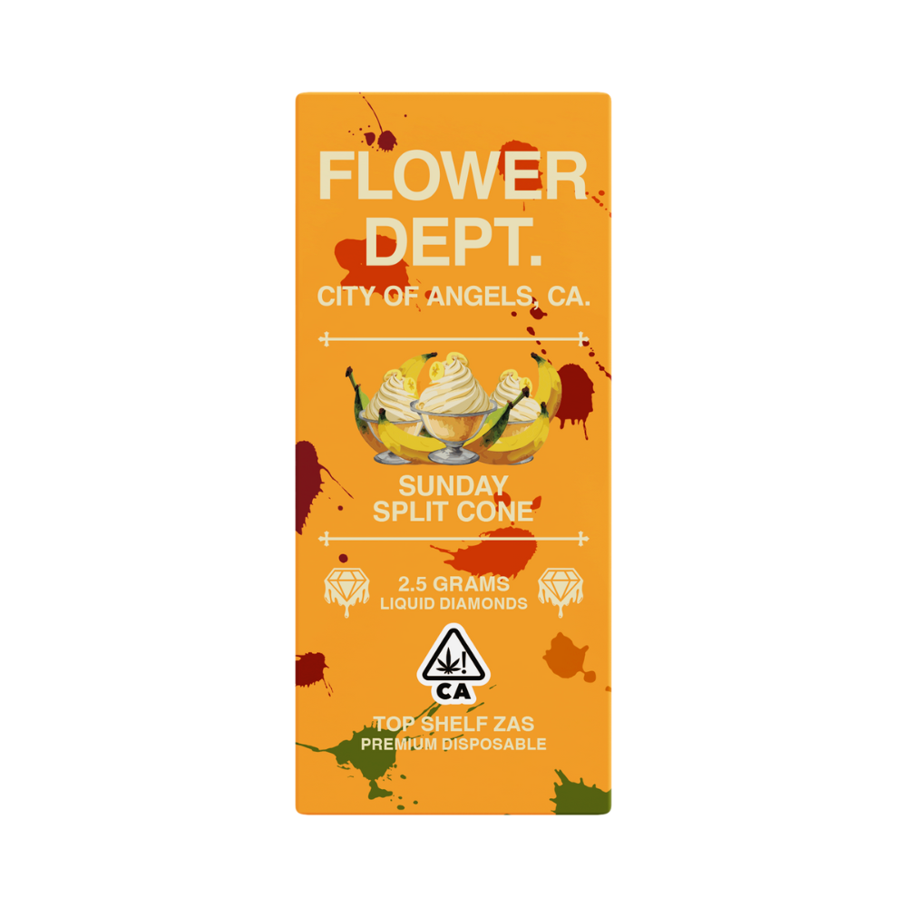 FLOWER DEPT LIQUID DIAMOND – DISPOSABLE 2.5G – SUNDAY SPLIT CONE