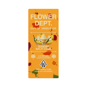 FLOWER DEPT LIQUID DIAMOND – DISPOSABLE 2.5G – SUNDAY SPLIT CONE