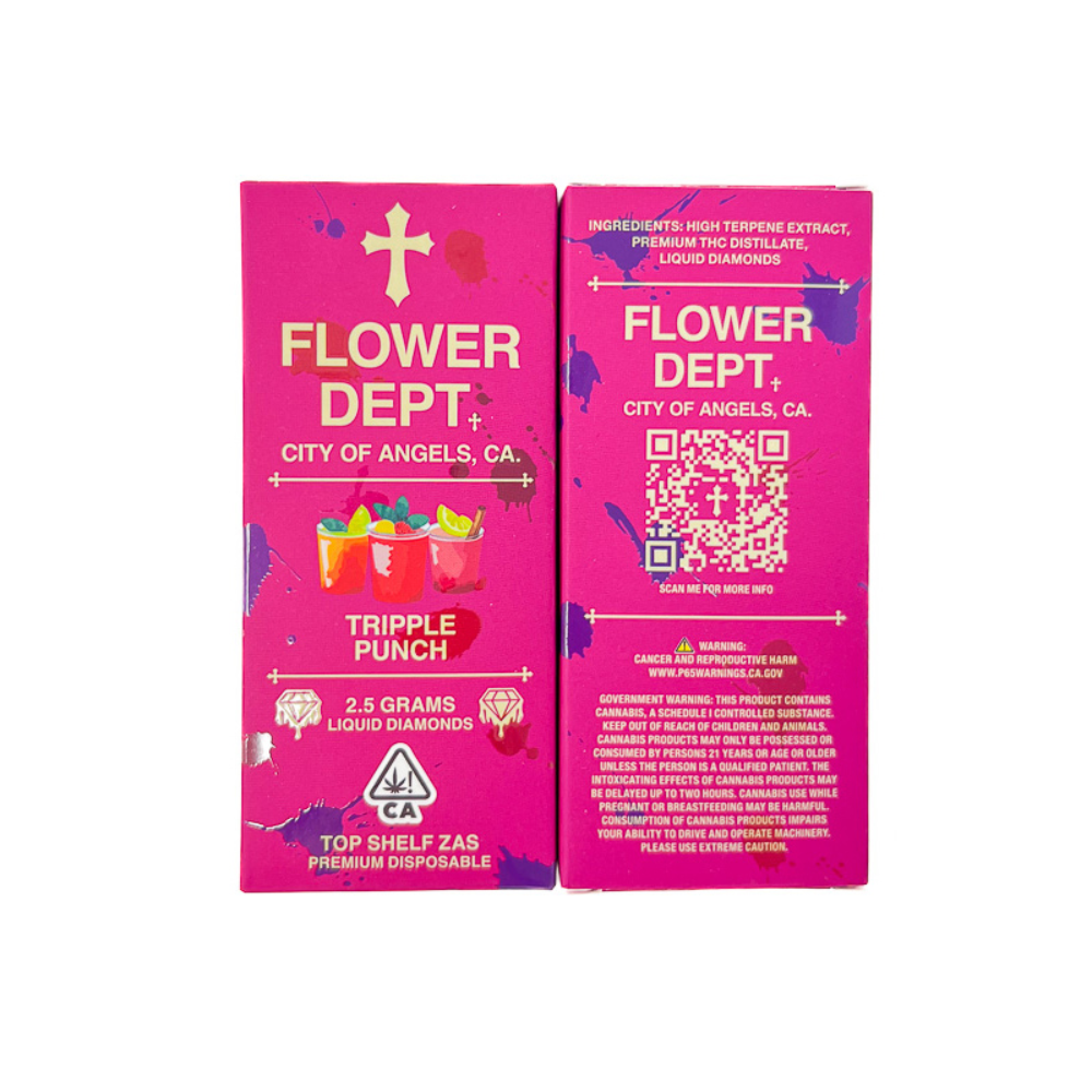 FLOWER DEPT LIQUID DIAMOND – DISPOSABLE 2.5G – TRIPPLE PUNCH