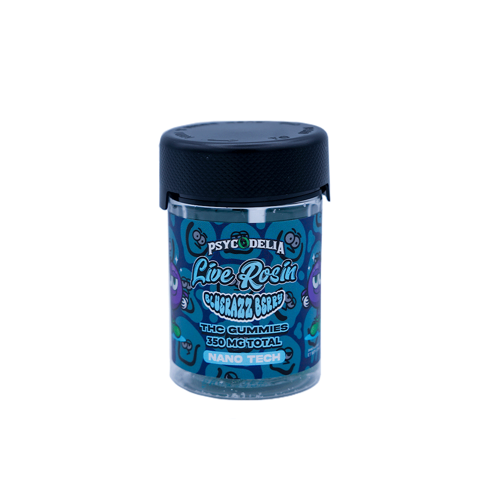 PSYCODELIA GOMITAS – LIVE ROSIN NANO TECH 350MG 10 PCS – BLUERAZZ BERRY